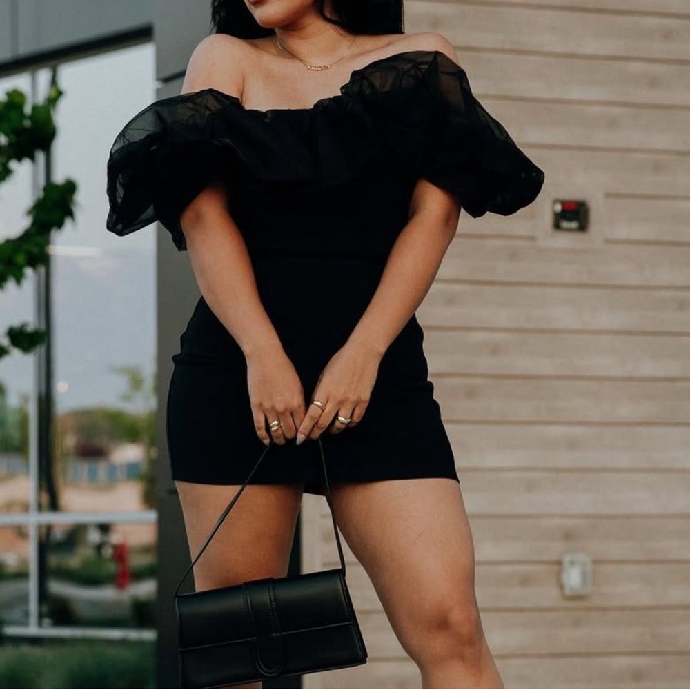 Elegant Black Off-Shoulder Dress
